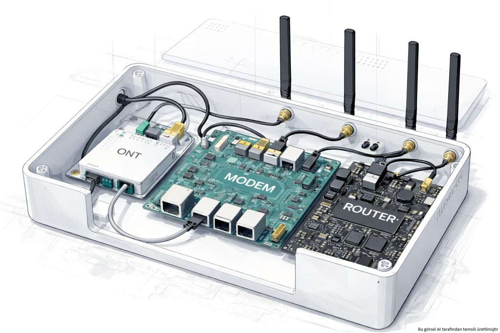 ONT + Modem + Router